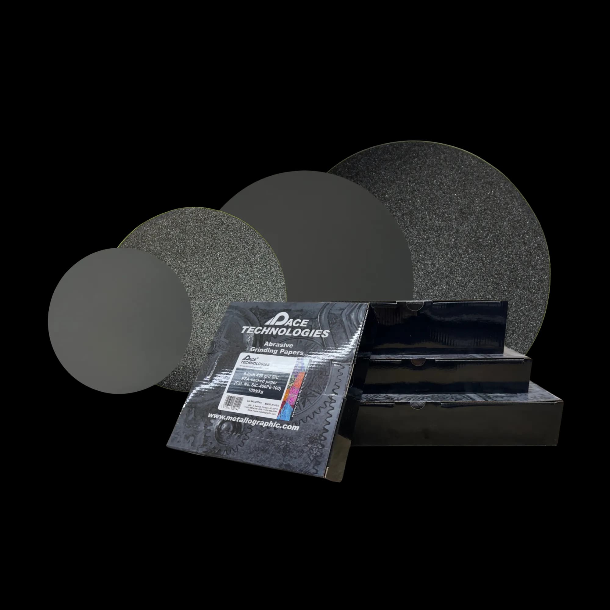 Silicon carbide grinding papers in various grit sizes for progressive grinding