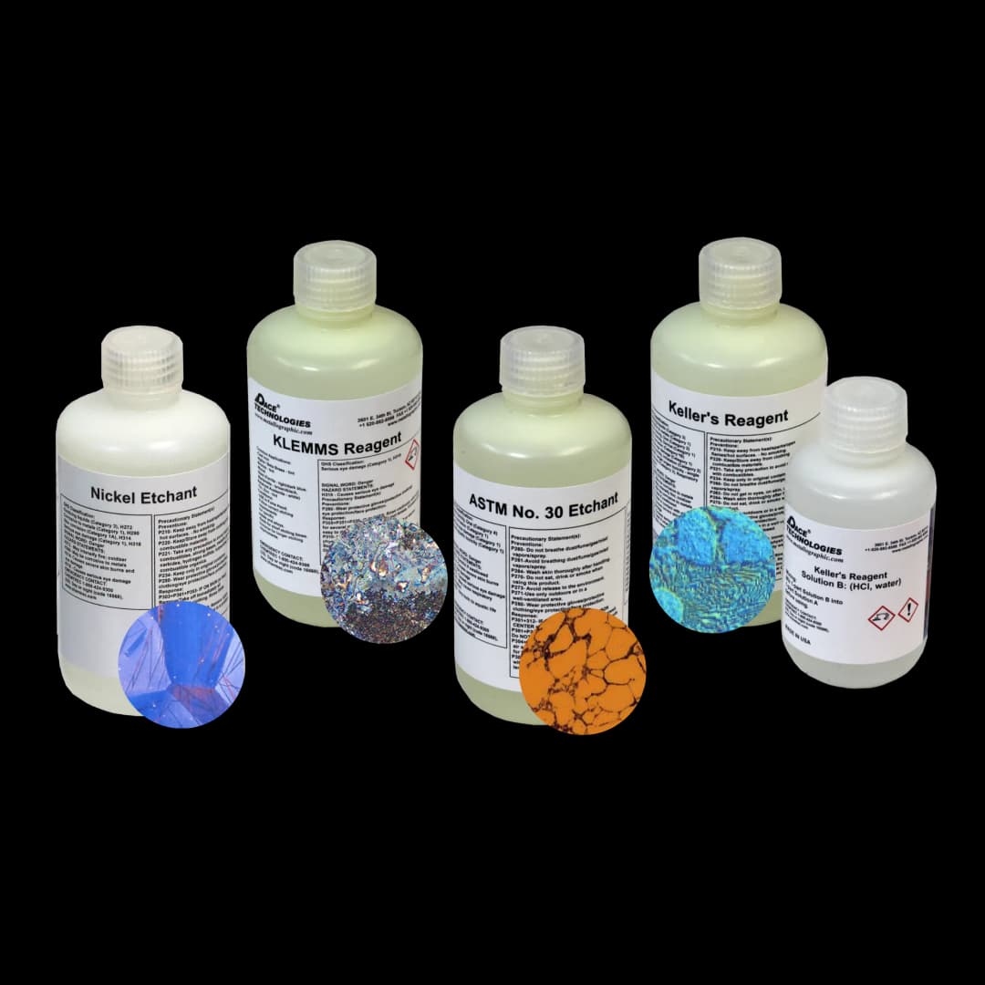 Etching solutions and reagents for titanium