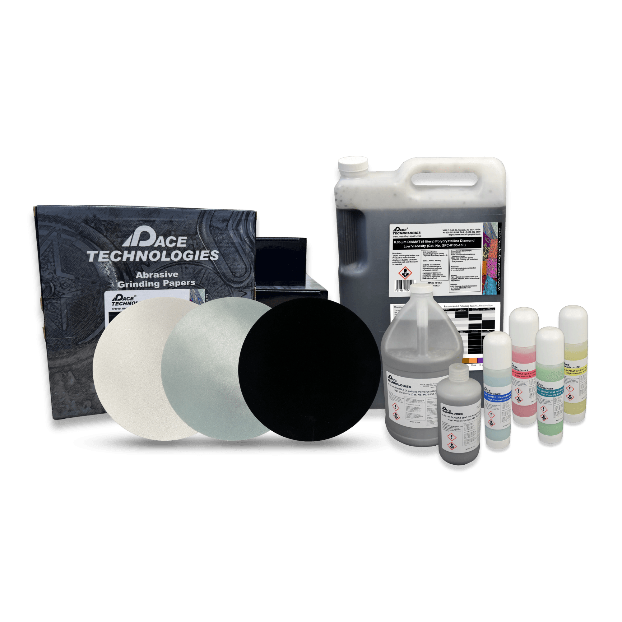 Polishing consumables for metallographic sample preparation Diamond polishing paste, polishing cloths, and consumables for metallographic sample preparation polishing procedures