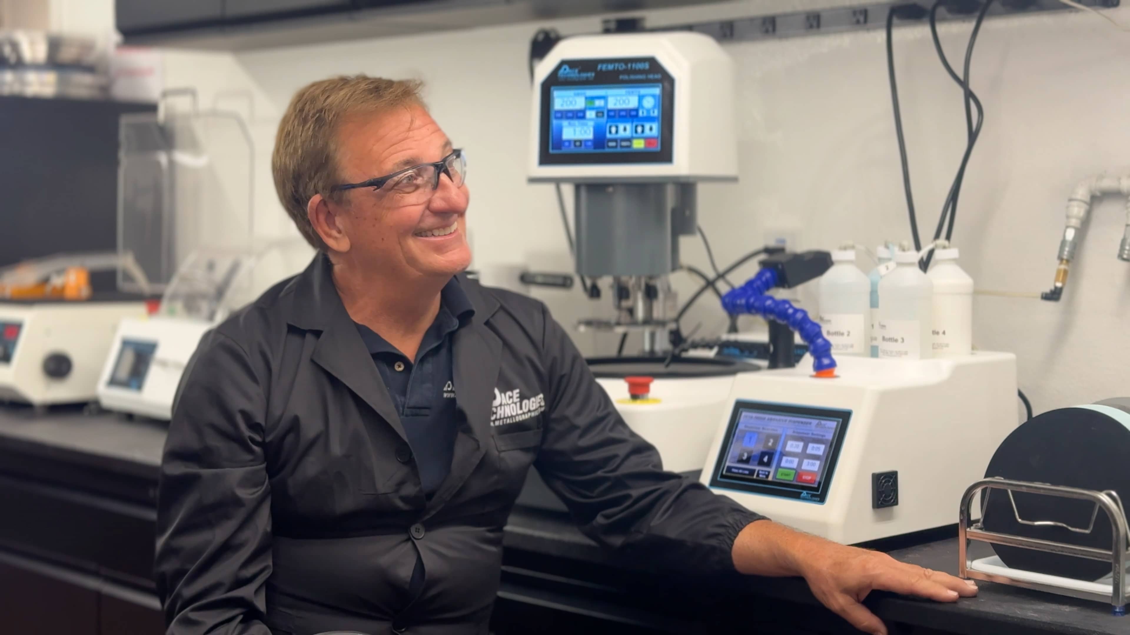 Donald Zipperian PhD, founder of PACE Technologies, who also worked with Buehler