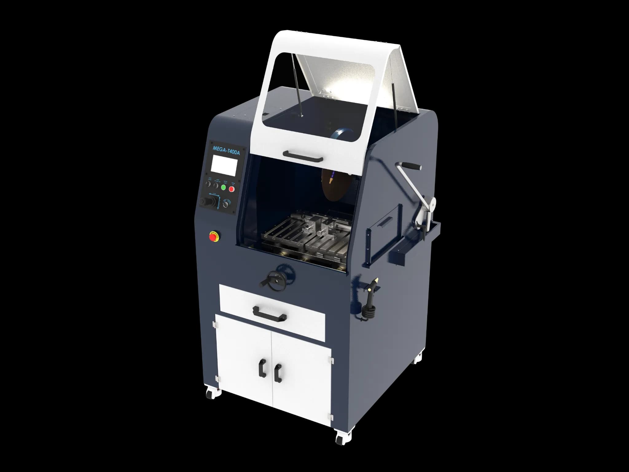 Automated abrasive cutter for high-volume sectioning